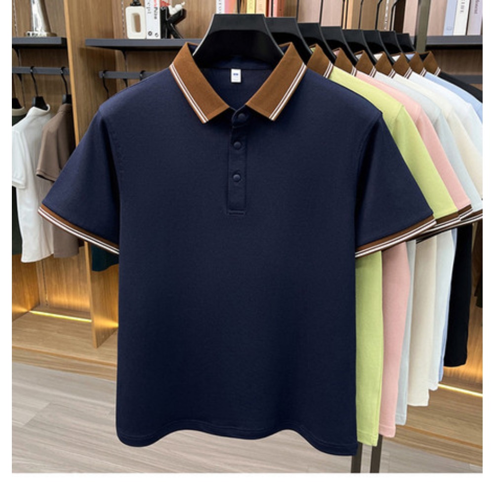 Quirky Street Fashion - Men's Short Sleeve Polo Shirt Collared