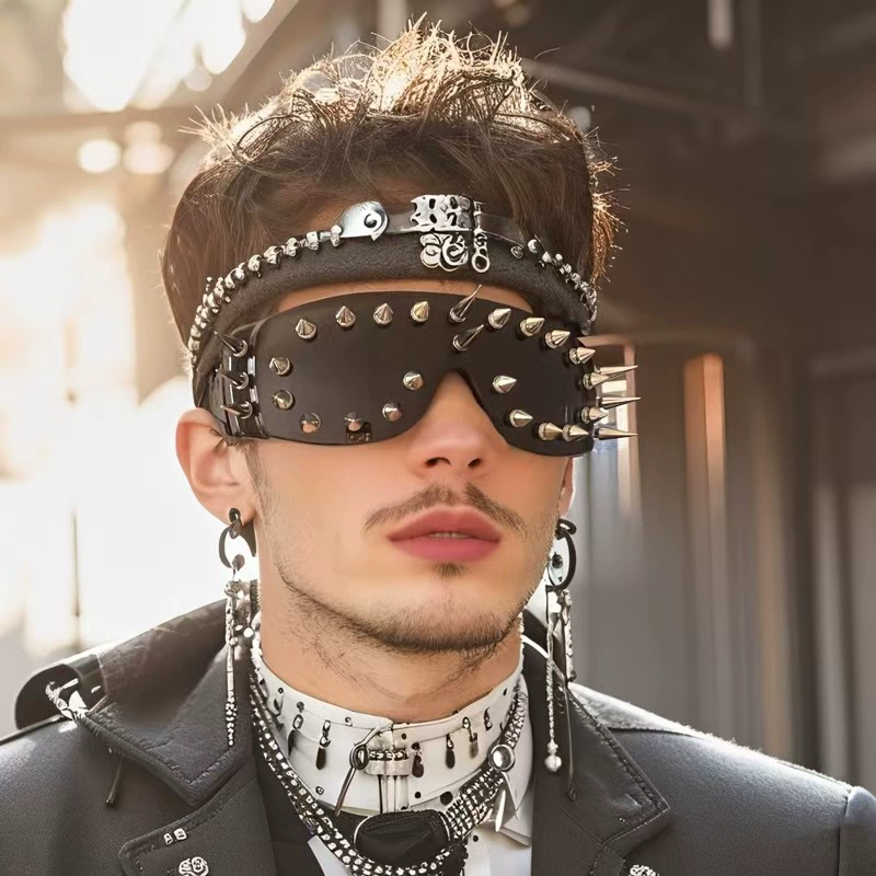 Quirky Street Fashion - Hip-hop Punk Quirky Rivets Men's Glasses