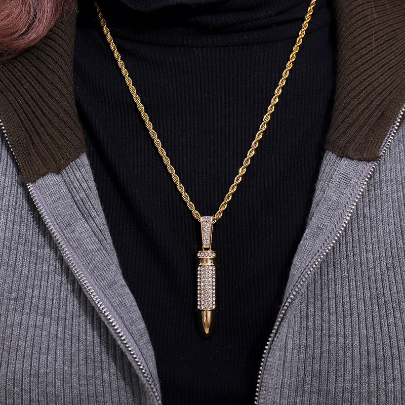 Fashion Street Singapore - Hip-Hop Fashion Men's Bullet Shell Pendant
