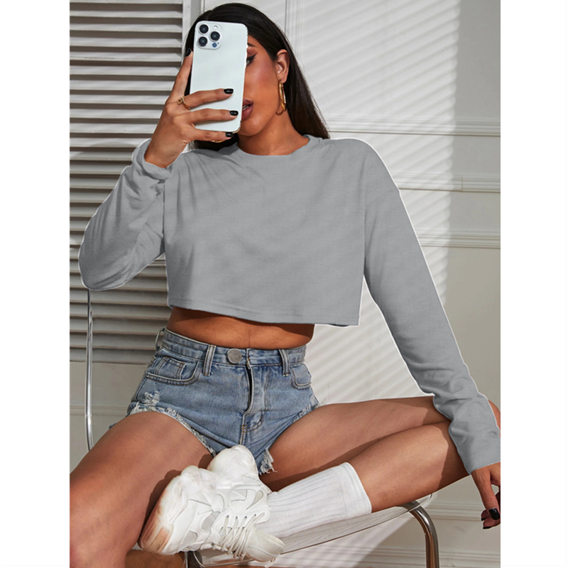 Women Crop Top T-Shirts Solid  - Fashion Street Yoga recensie en prijs
