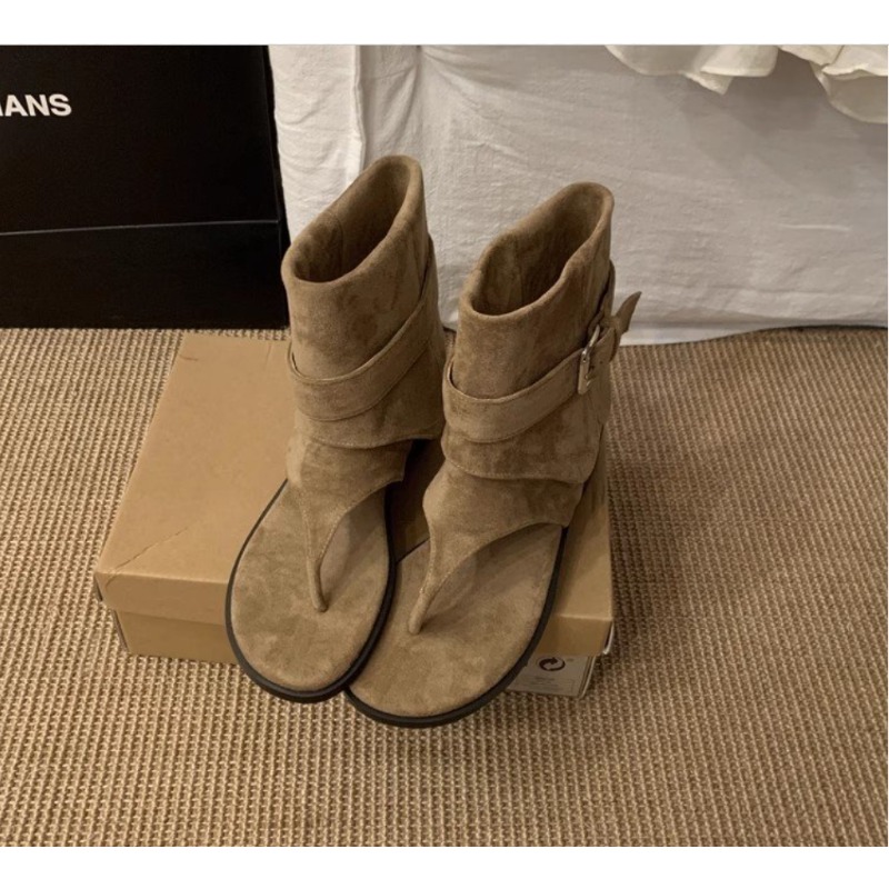 2025Spring Clip Toe Flats Sand - Street Fashion Clothing recensie en prijs