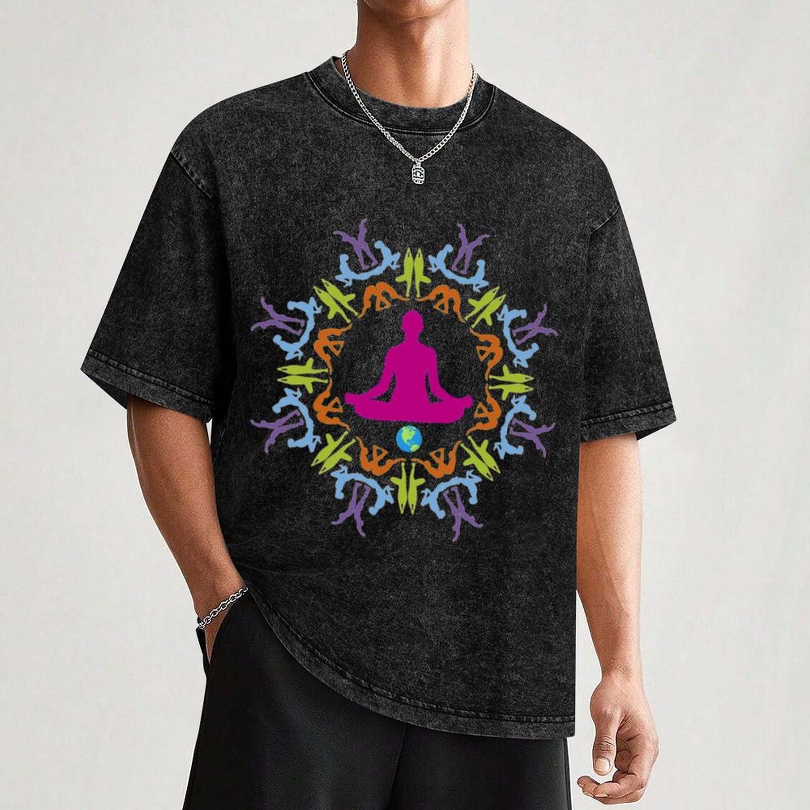 YOGA ASANA MANDALA T-Shirt Str - Fashion Street Yoga recensie en prijs