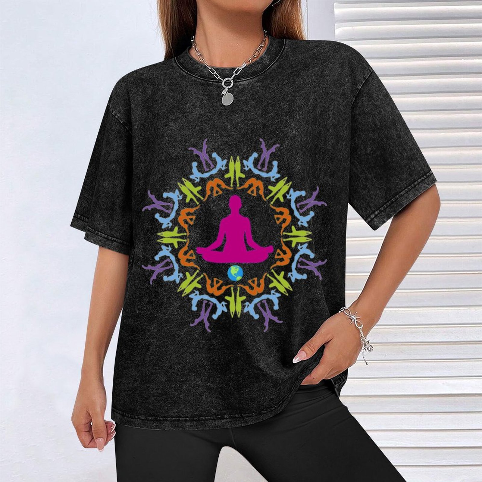 YOGA ASANA MANDALA T-Shirt Str - Fashion Street Yoga recensie en prijs