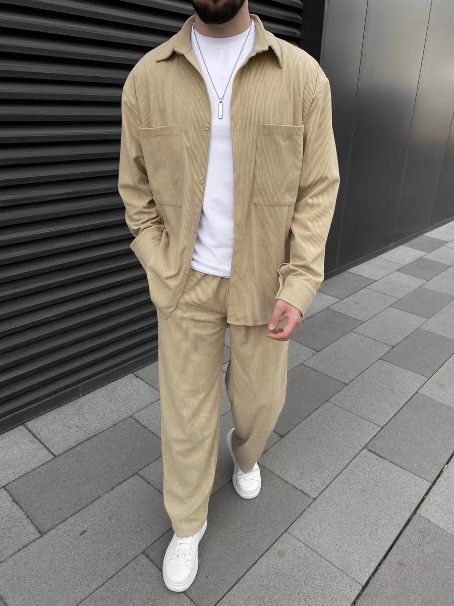 Men's corduroy two-piece outfi - Street Fashion Clothing recensie en prijs