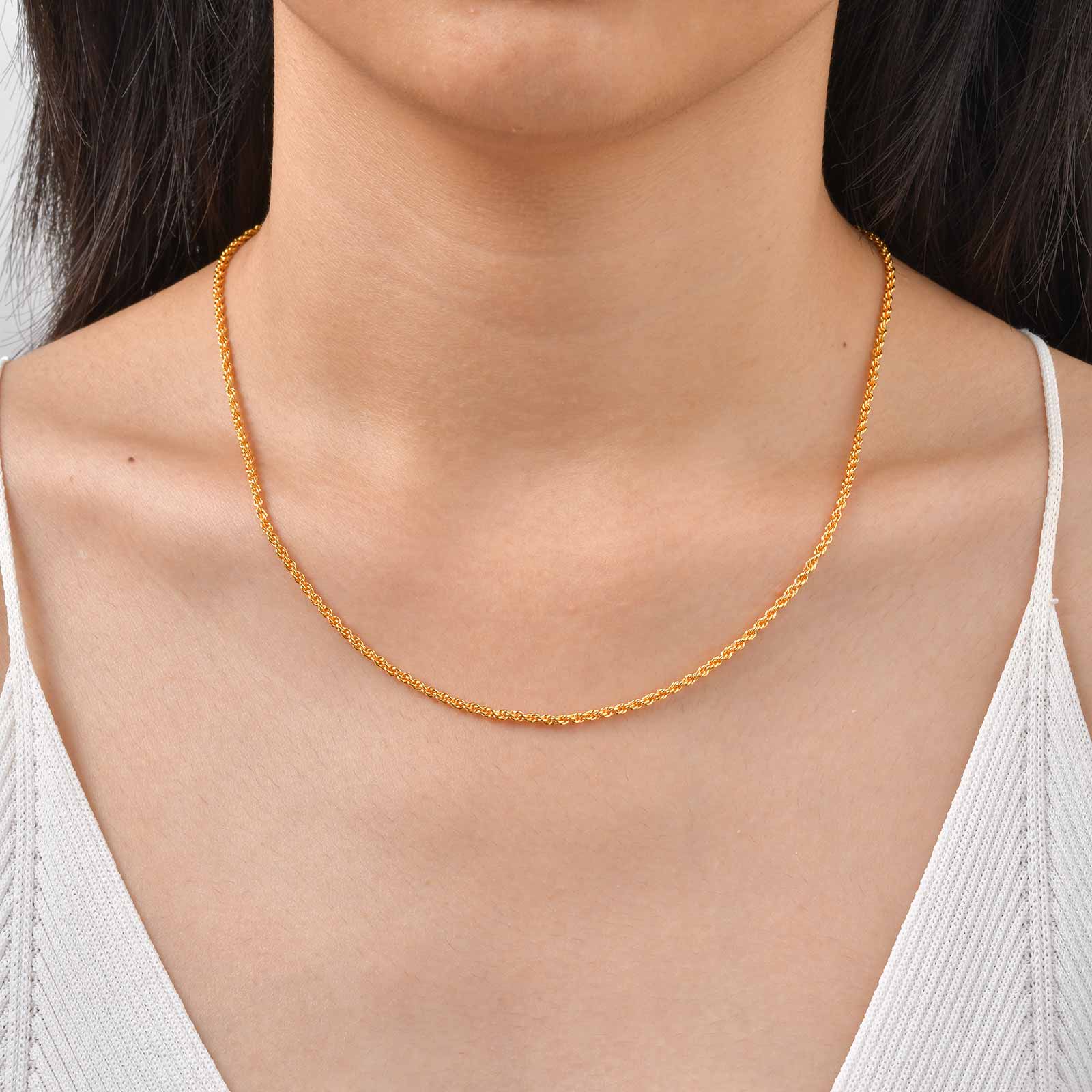 Hip Hop 2mm Twisted Rope 24K G - Fashion Street Singapore recensie en prijs