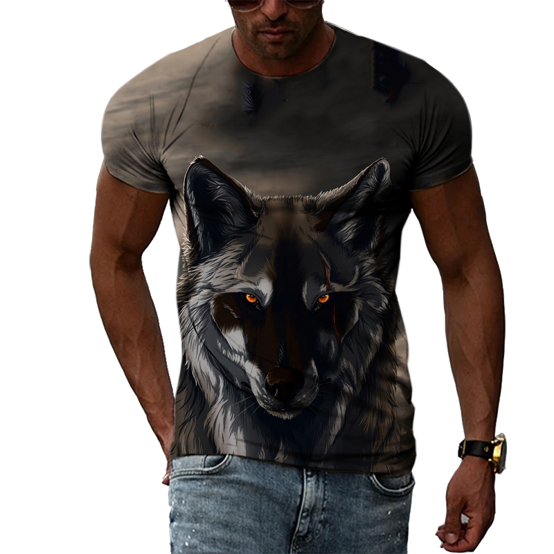 Casual Men's Animal Print T-sh - Street Fashion Elements recensie en prijs