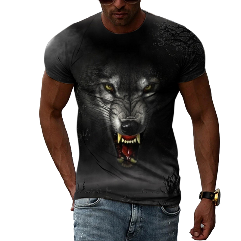 Casual Men's Animal Print T-sh - Street Fashion Elements recensie en prijs