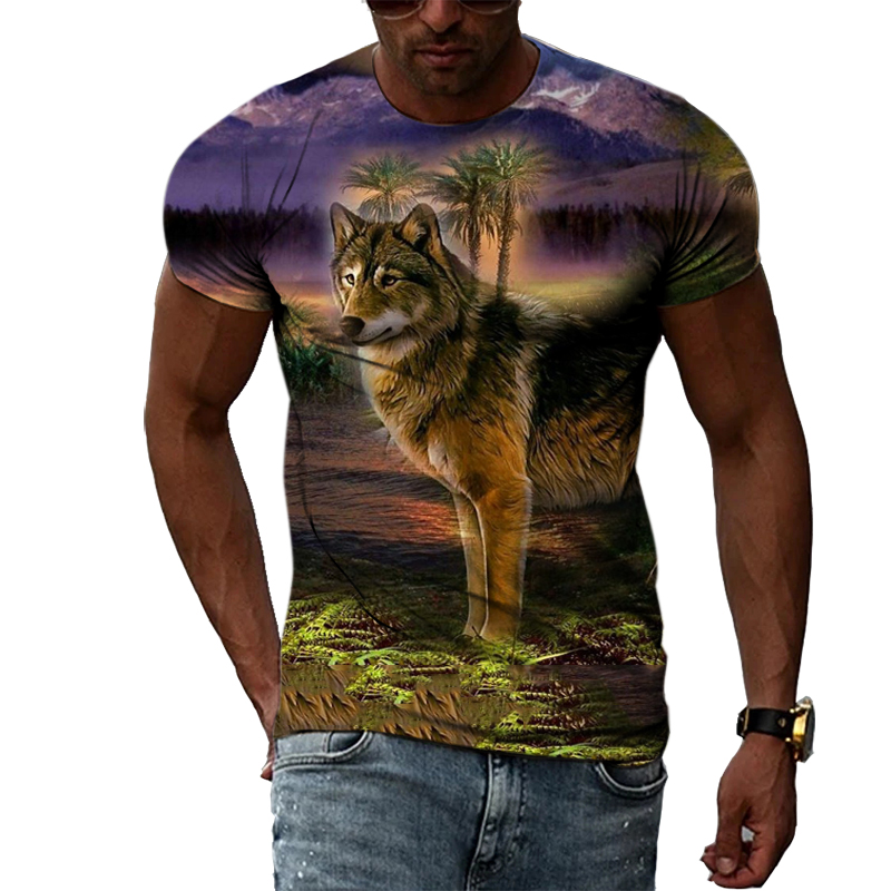 Casual Men's Animal Print T-sh - Street Fashion Elements recensie en prijs