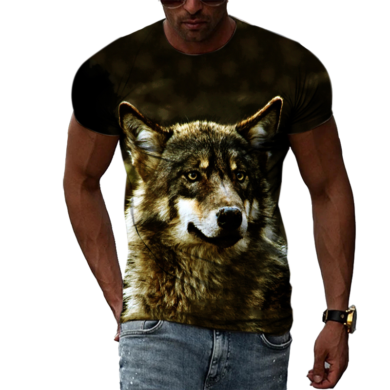Casual Men's Animal Print T-sh - Street Fashion Elements recensie en prijs
