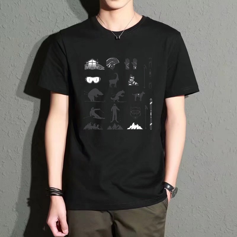 Men's Black Round-Neck Short-S - Street Fashion Elements recensie en prijs