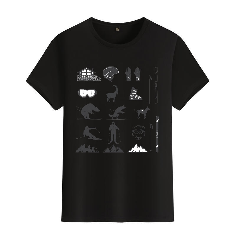 Men's Black Round-Neck Short-S - Street Fashion Elements recensie en prijs