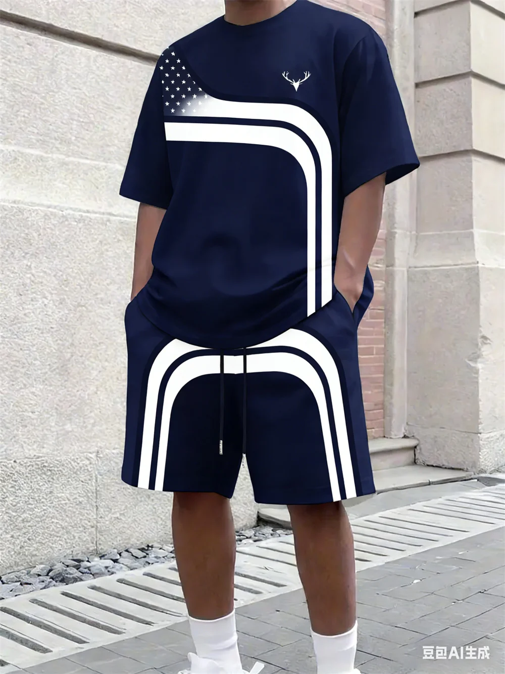 Fashion Summer Men's Stripe Pr - Street Fashion Clothing recensie en prijs