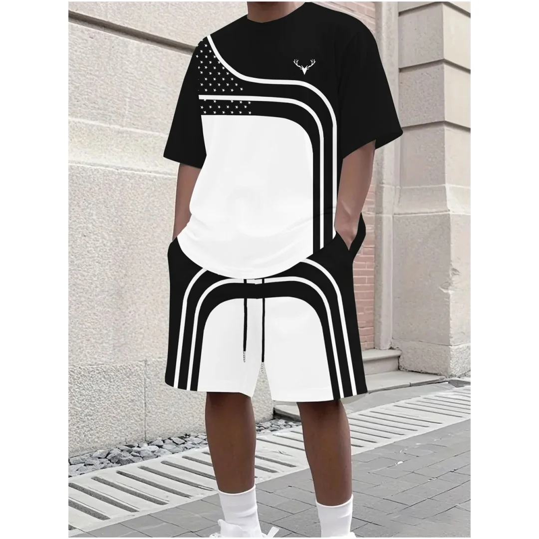 Fashion Summer Men's Stripe Pr - Street Fashion Clothing recensie en prijs