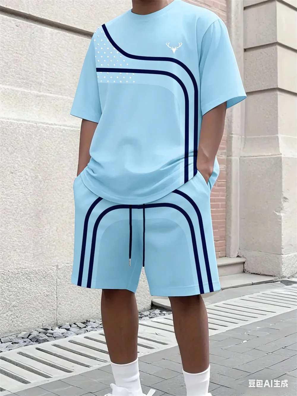 Fashion Summer Men's Stripe Pr - Street Fashion Clothing recensie en prijs