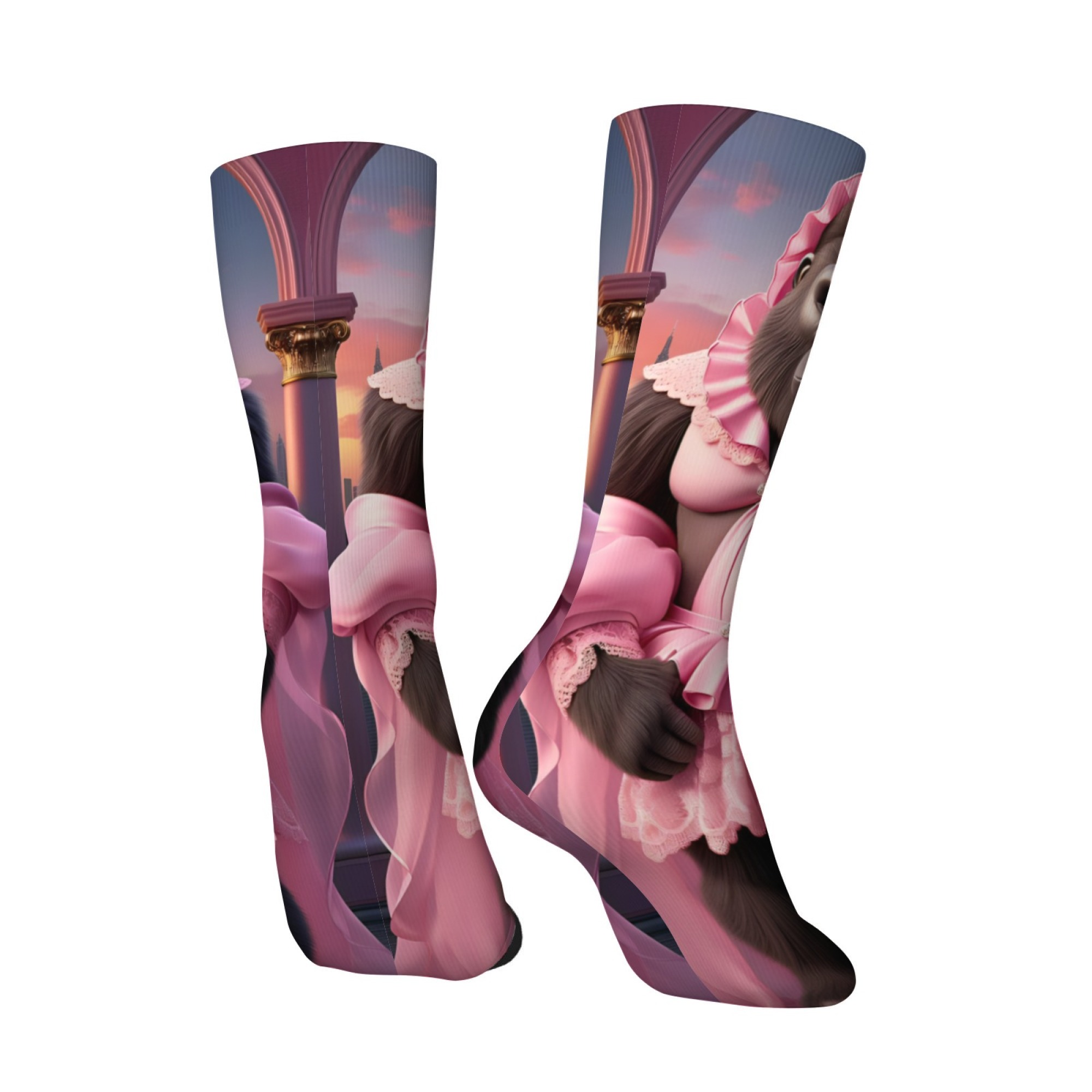 Pink Skirt with Gorilla-themed - Quirky Street Fashion recensie en prijs